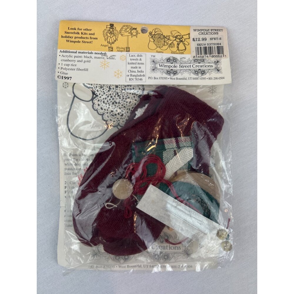 Vintage Snowfolk Santa Craft Kit Wimpole Street Creations Christmas Holiday - Picture 4 of 5